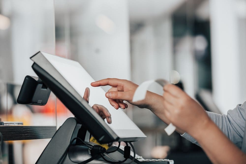 scanning a receipt